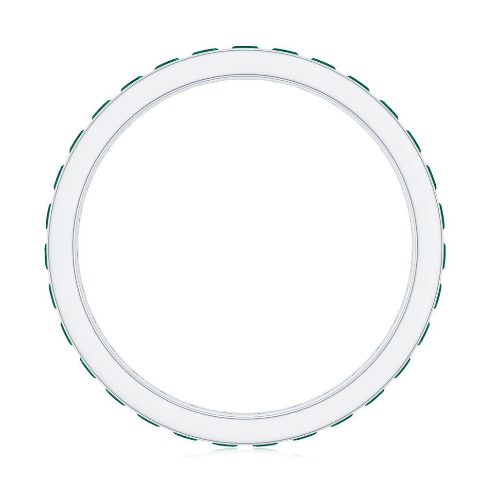 Emerald Eternity Ring – Channel Set Full Eternity Band with AAA Quality Emeralds