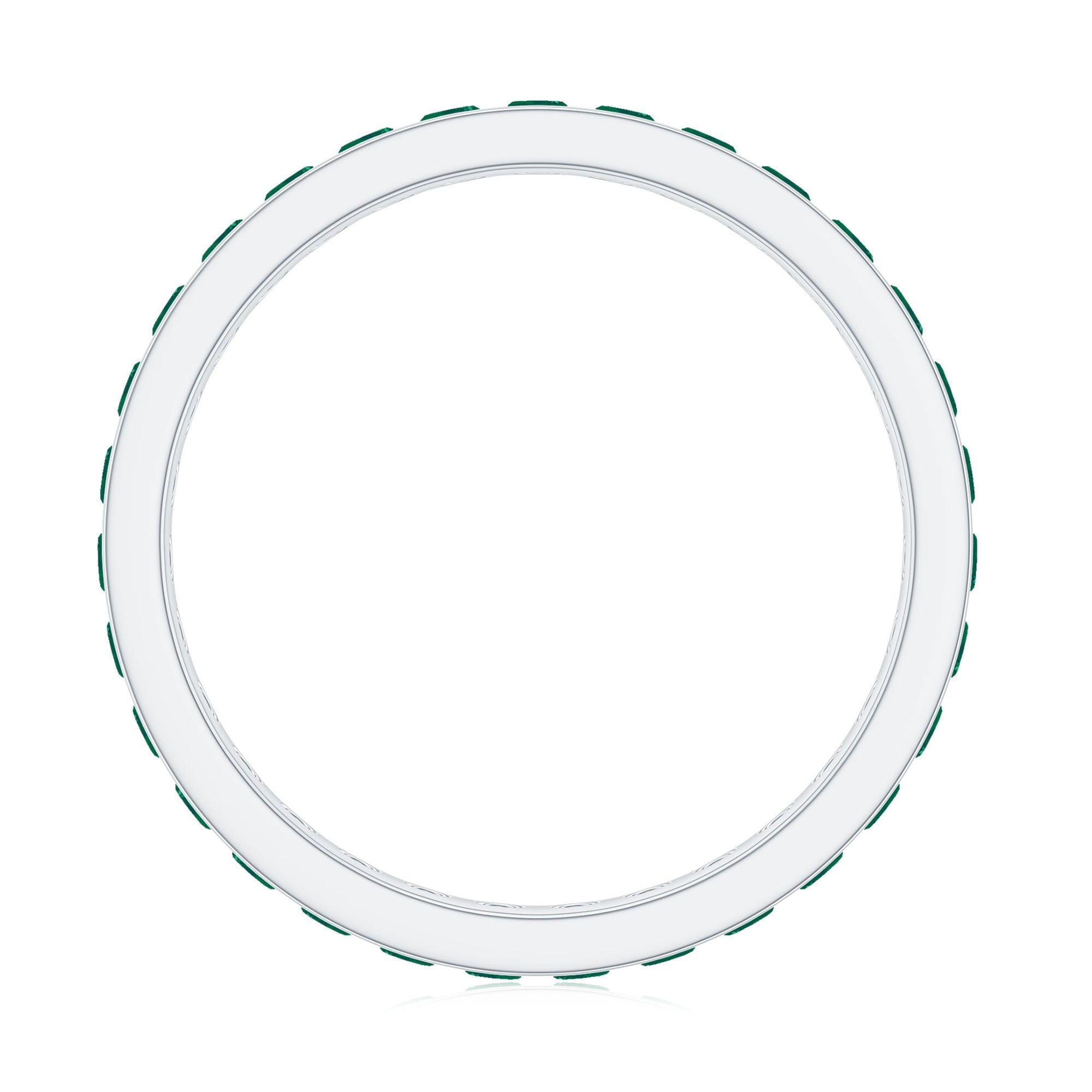 Emerald Eternity Ring – Channel Set Full Eternity Band with AAA Quality Emeralds