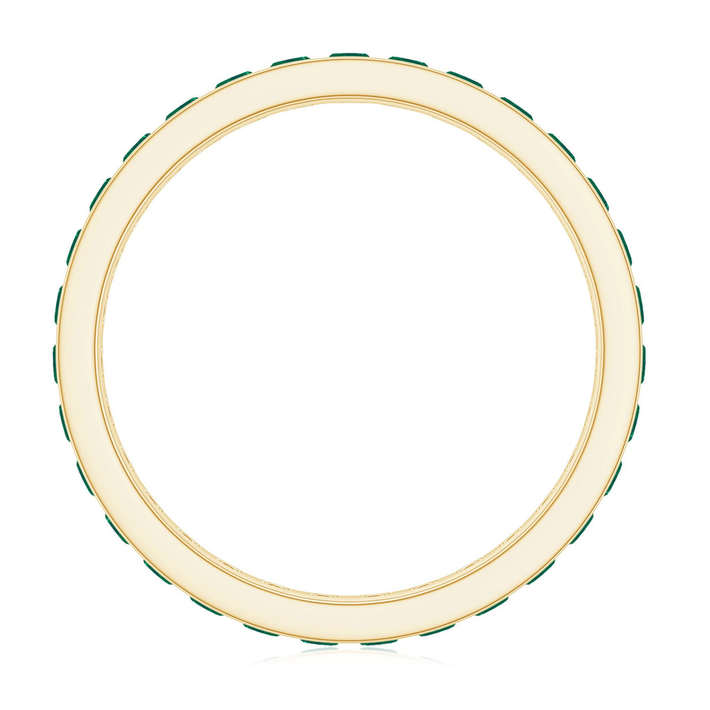 Emerald Eternity Ring – Channel Set Full Eternity Band with AAA Quality Emeralds