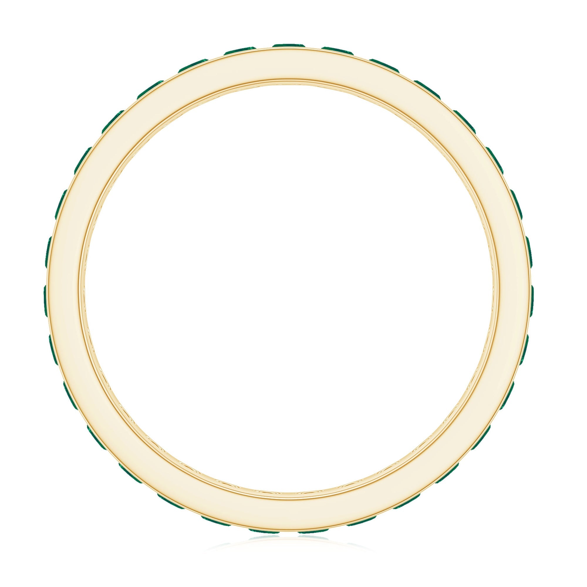 Emerald Eternity Ring – Channel Set Full Eternity Band with AAA Quality Emeralds