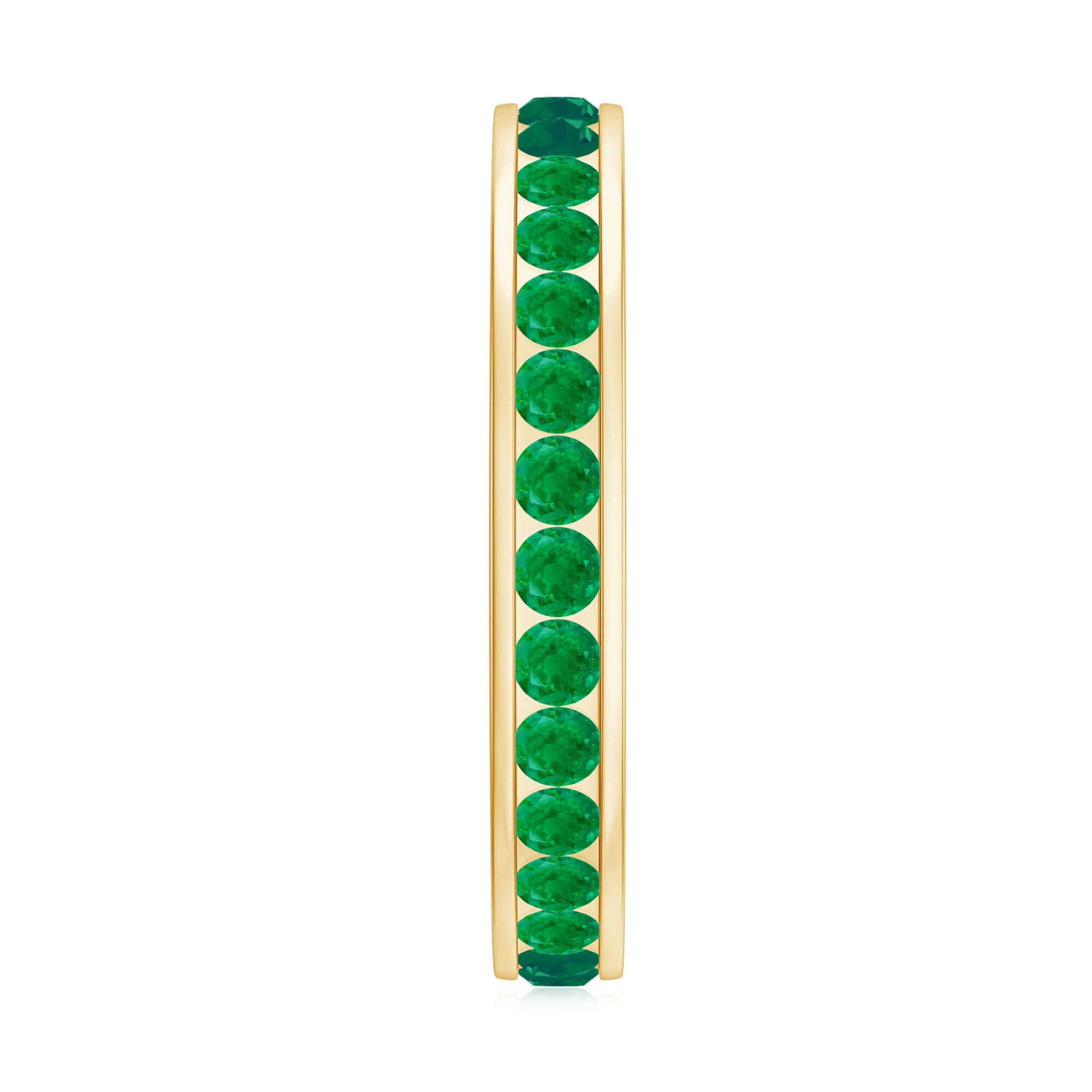Emerald Eternity Ring – Channel Set Full Eternity Band with AAA Quality Emeralds