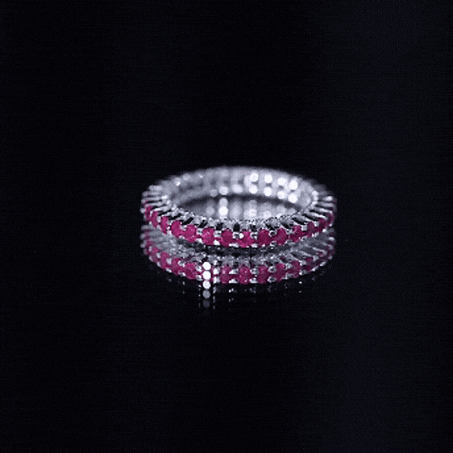 Ruby Eternity Ring – Full Eternity Band with AAA Quality Ruby & Diamonds