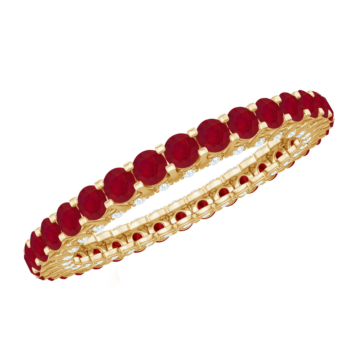 Ruby Eternity Ring – Full Eternity Band with AAA Quality Ruby & Diamonds