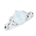 Moonstone Engagement Ring - Celtic Knot Solitaire With AAA Quality Gemstone