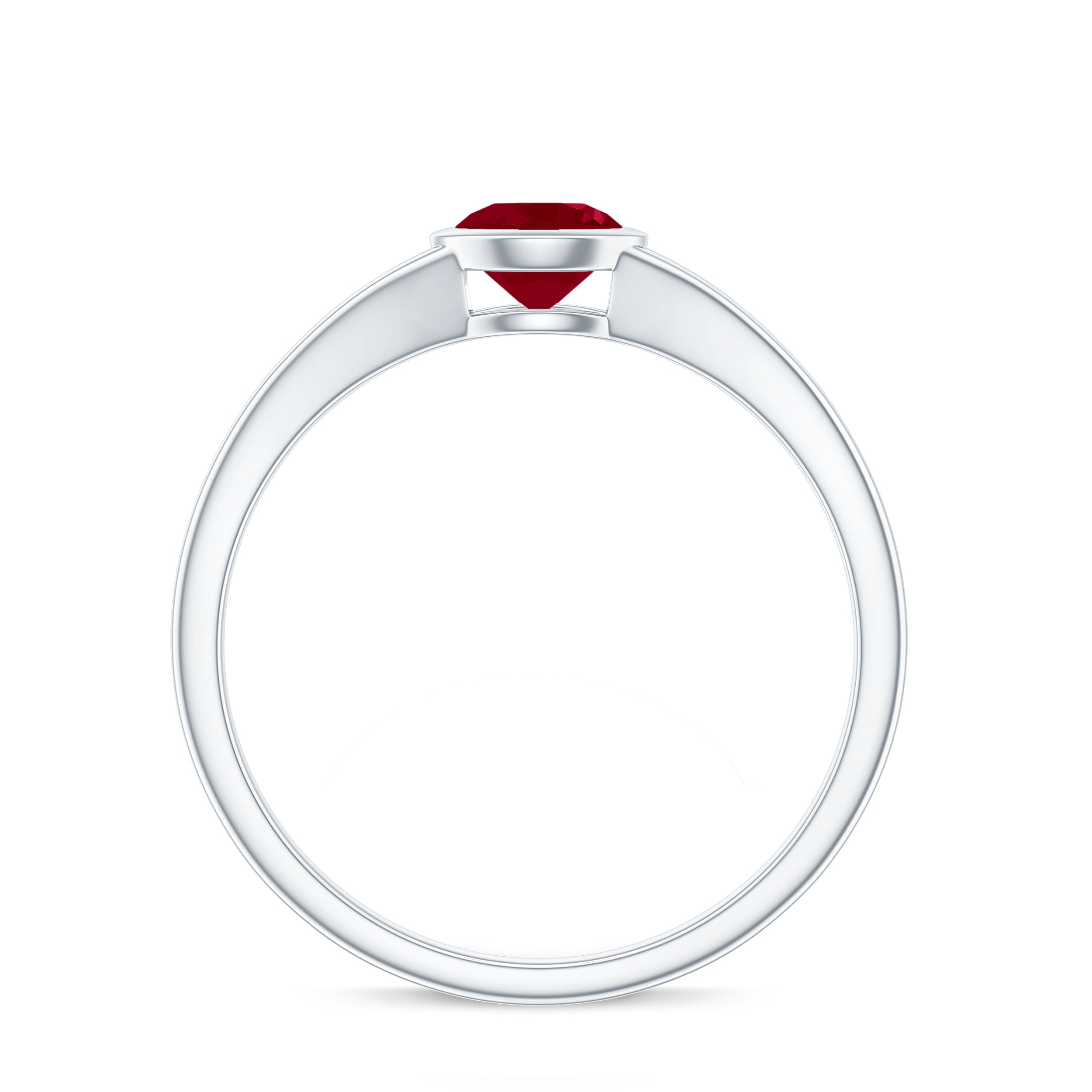 Ruby Promise Ring – 0.6 Carat Natural Ruby Split Shank Band AAA Quality Gemstone