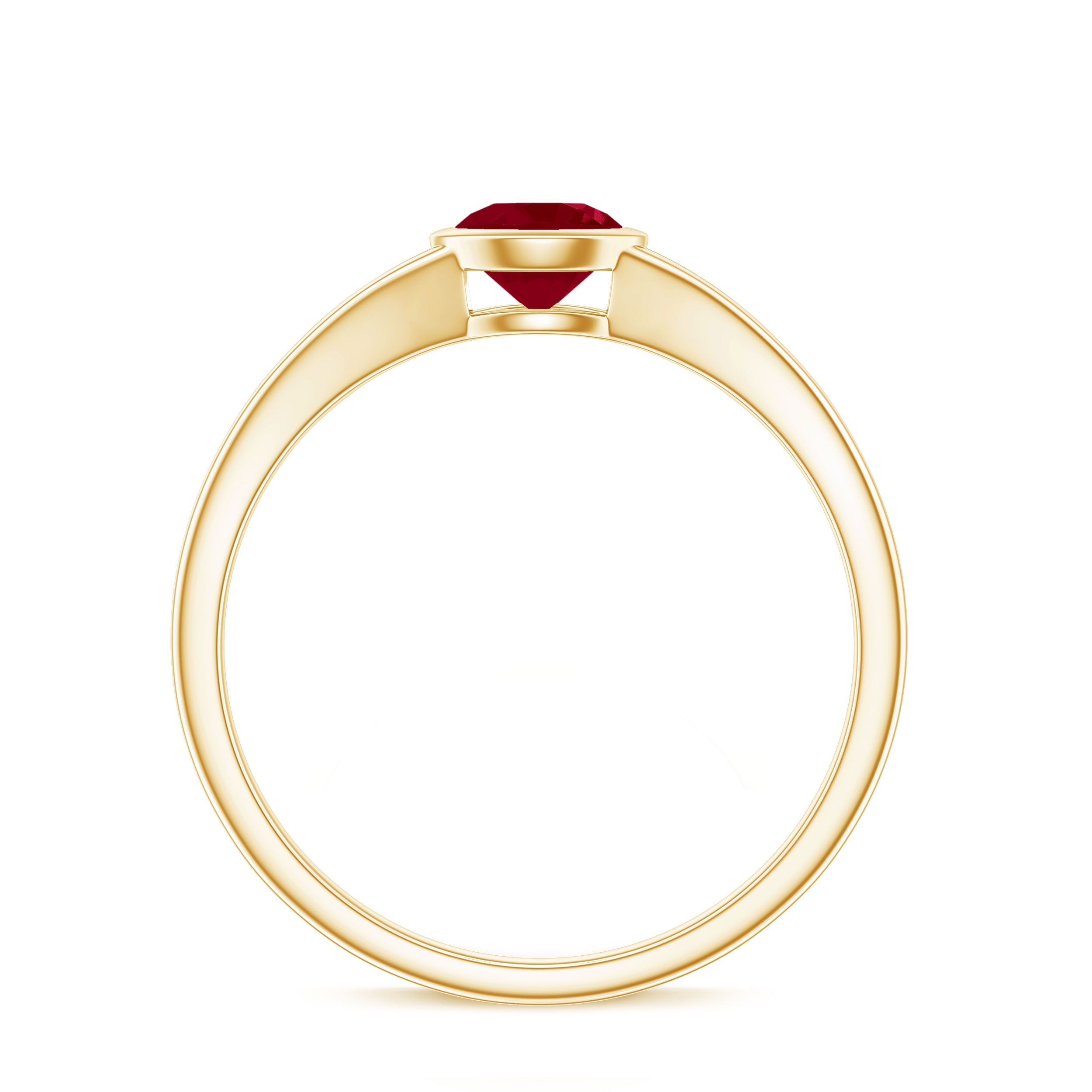 Ruby Promise Ring – 0.6 Carat Natural Ruby Split Shank Band AAA Quality Gemstone