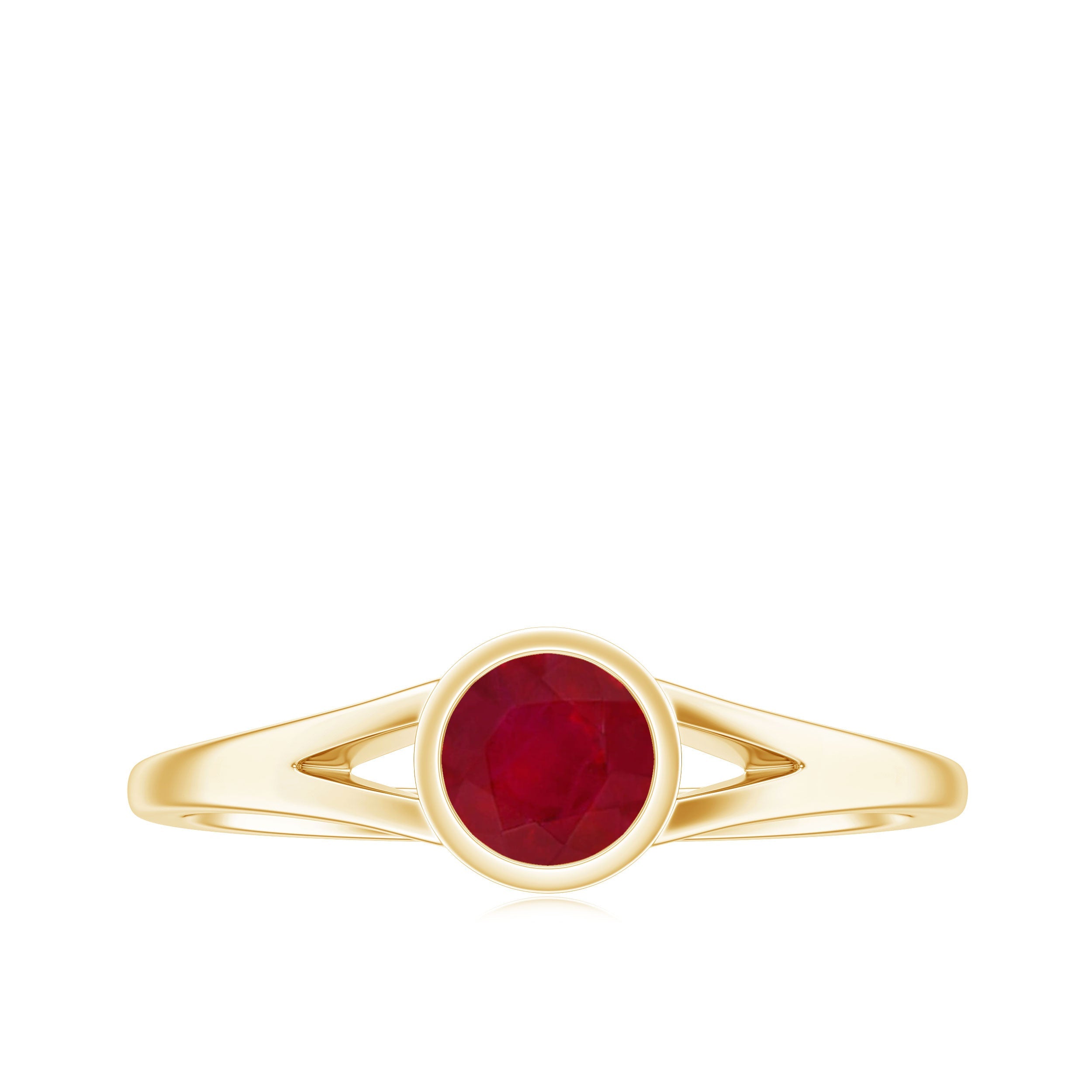 Ruby Promise Ring – 0.6 Carat Natural Ruby Split Shank Band AAA Quality Gemstone