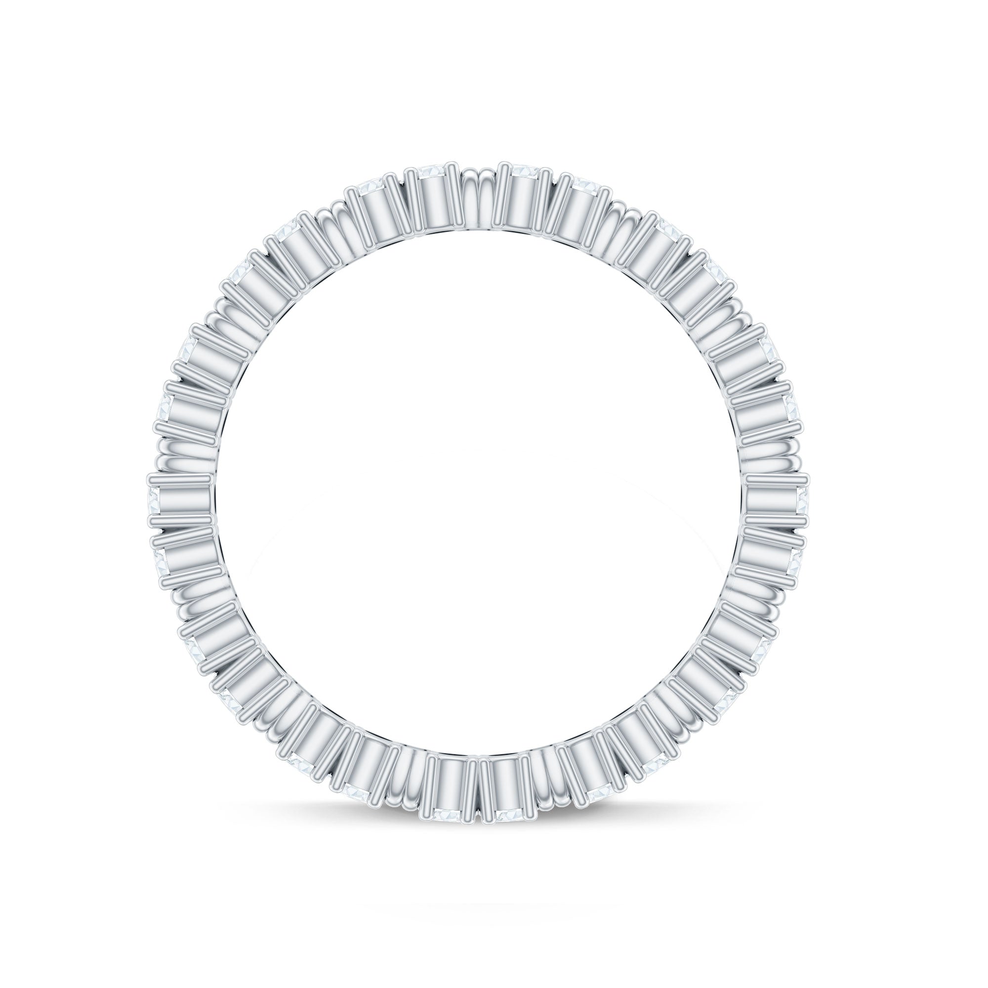 Moissanite Eternity Band – Stackable Rings With Prong Setting | Slim Profile Ring