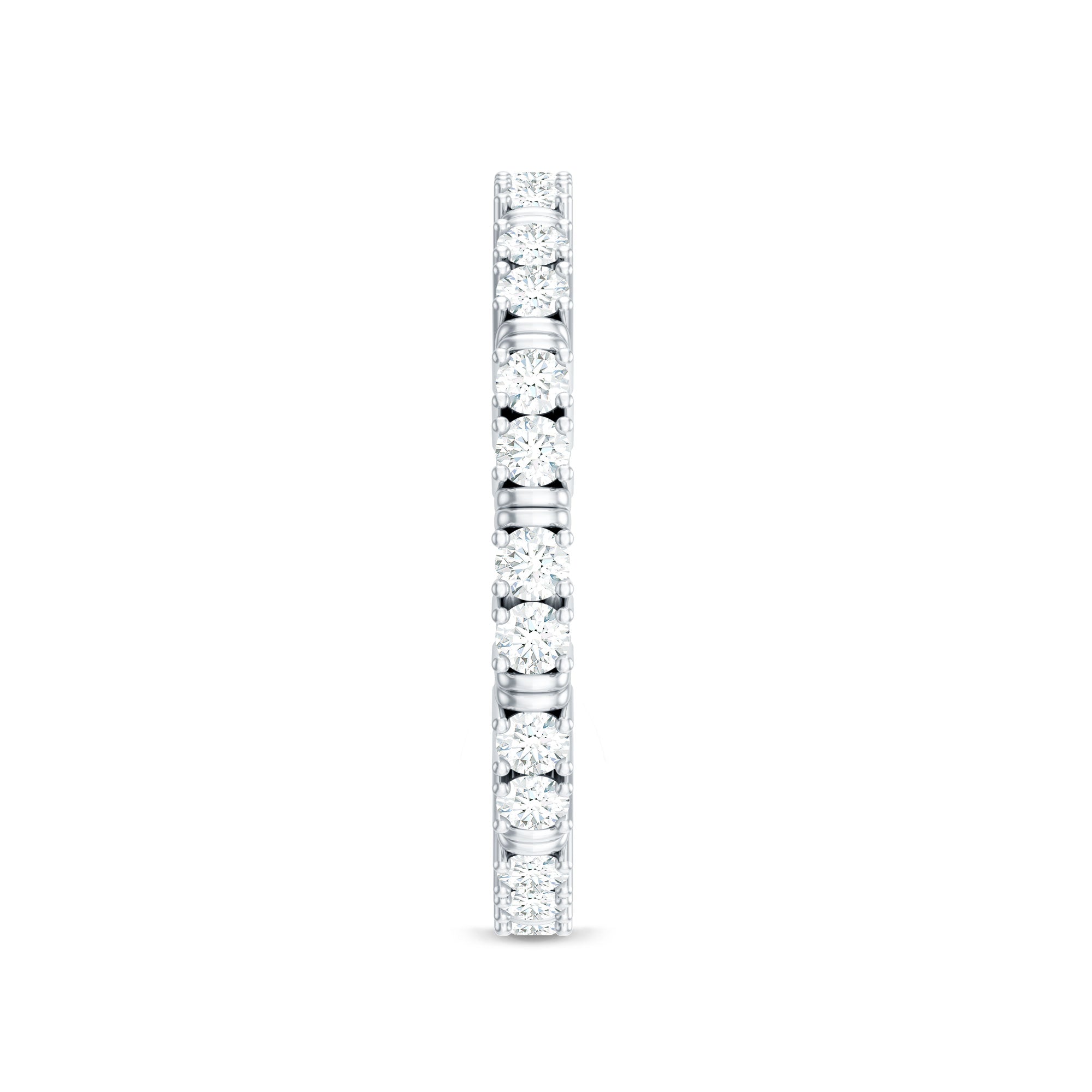 Moissanite Eternity Band – Stackable Rings With Prong Setting | Slim Profile Ring