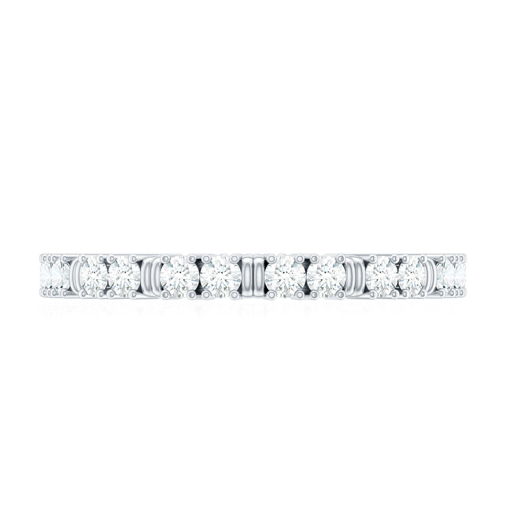 Moissanite Eternity Band – Stackable Rings With Prong Setting | Slim Profile Ring