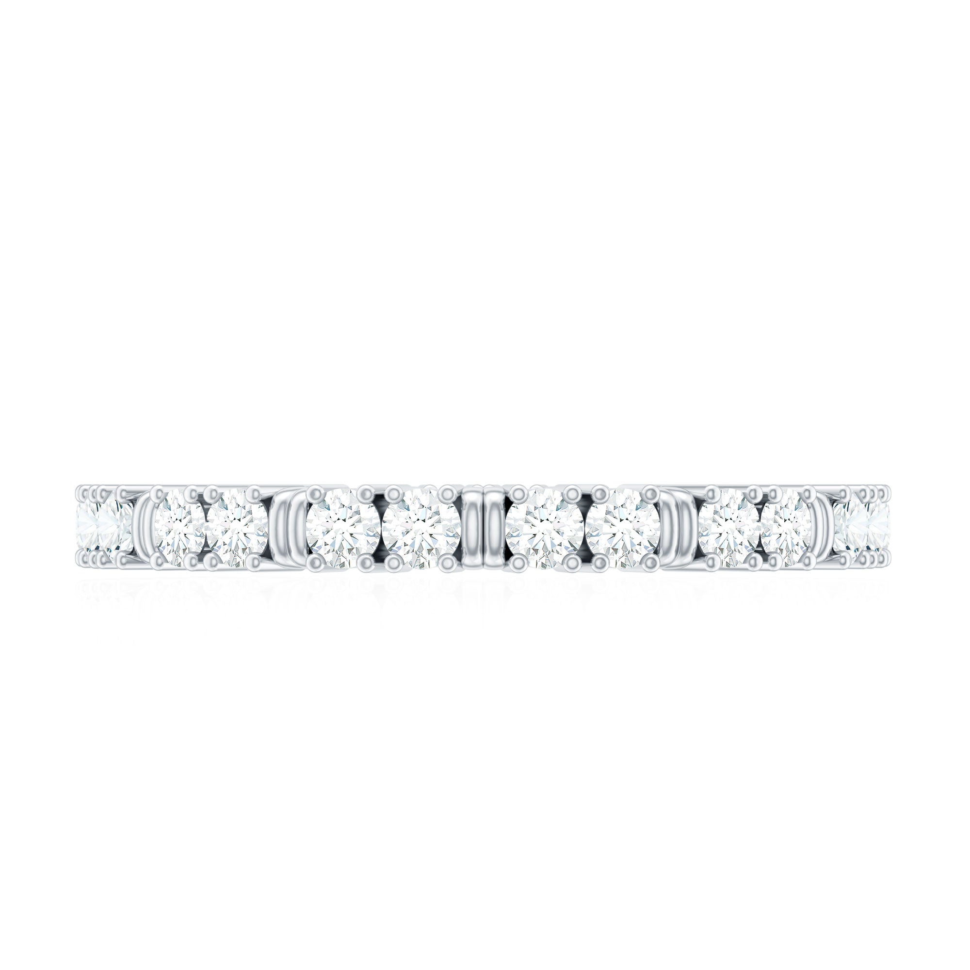 Moissanite Eternity Band – Stackable Rings With Prong Setting | Slim Profile Ring