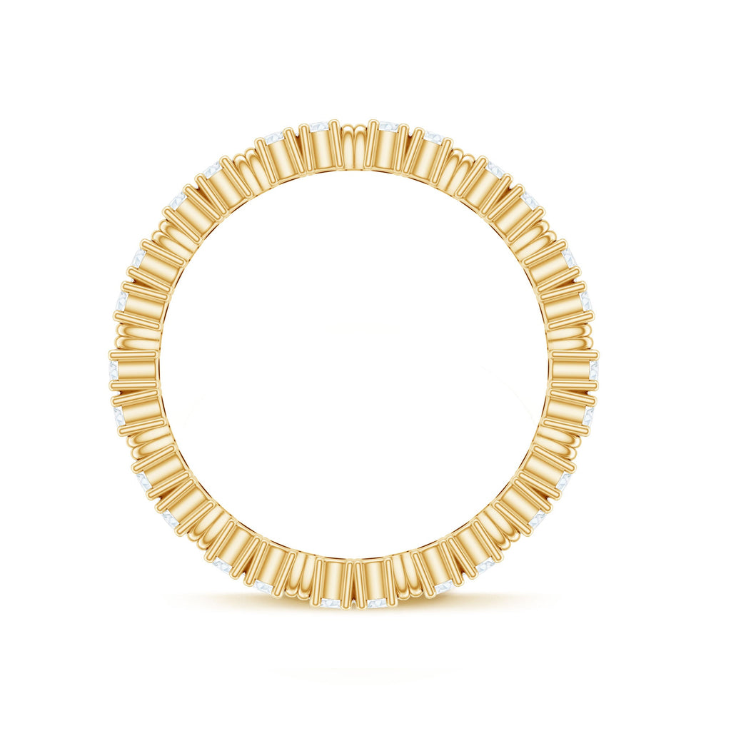 Moissanite Eternity Band – Stackable Rings With Prong Setting | Slim Profile Ring