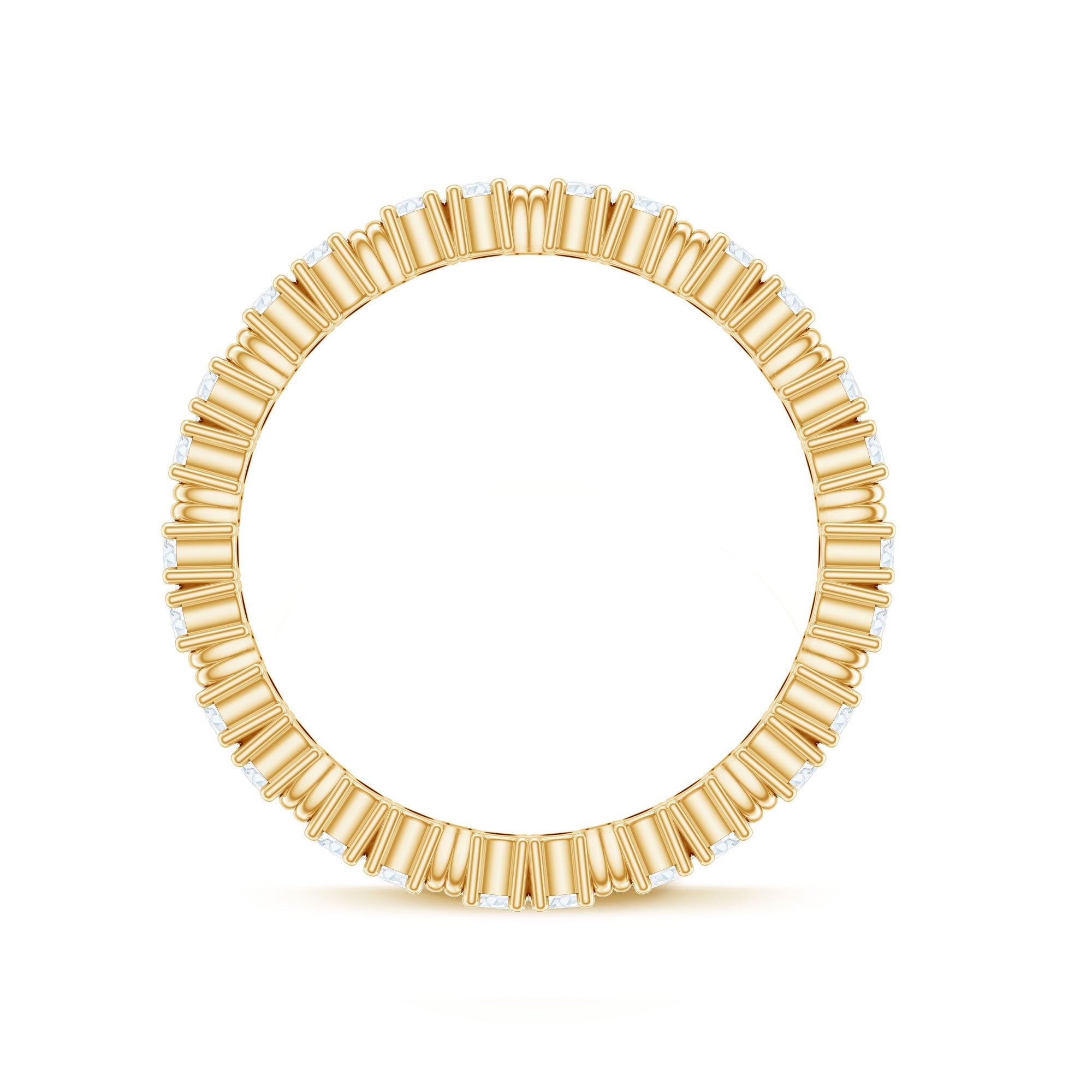 Moissanite Eternity Band – Stackable Rings With Prong Setting | Slim Profile Ring