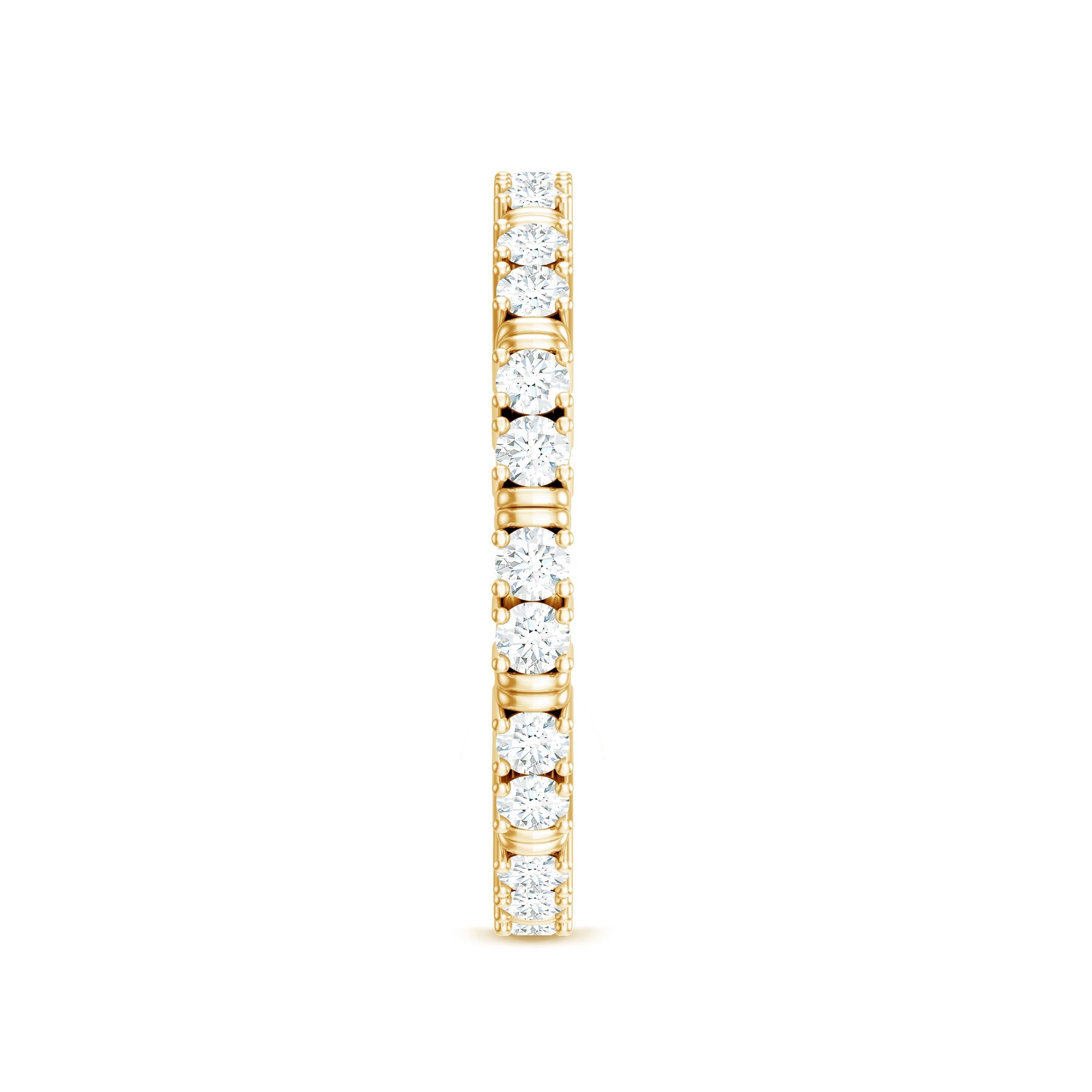 Moissanite Eternity Band – Stackable Rings With Prong Setting | Slim Profile Ring