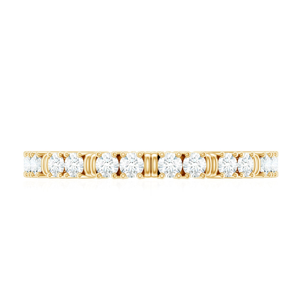Moissanite Eternity Band – Stackable Rings With Prong Setting | Slim Profile Ring