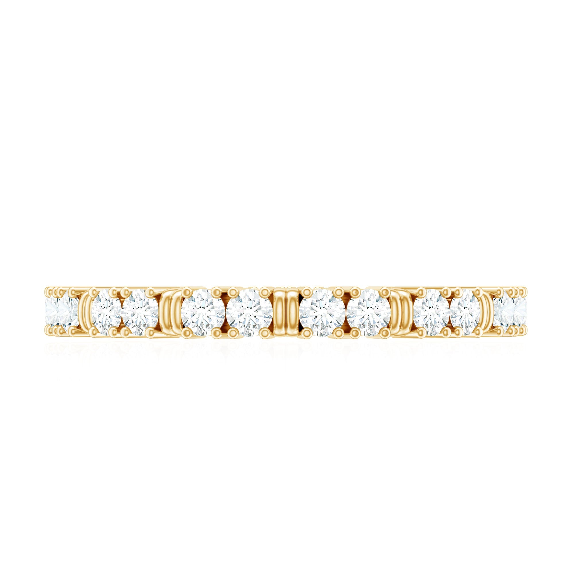 Moissanite Eternity Band – Stackable Rings With Prong Setting | Slim Profile Ring
