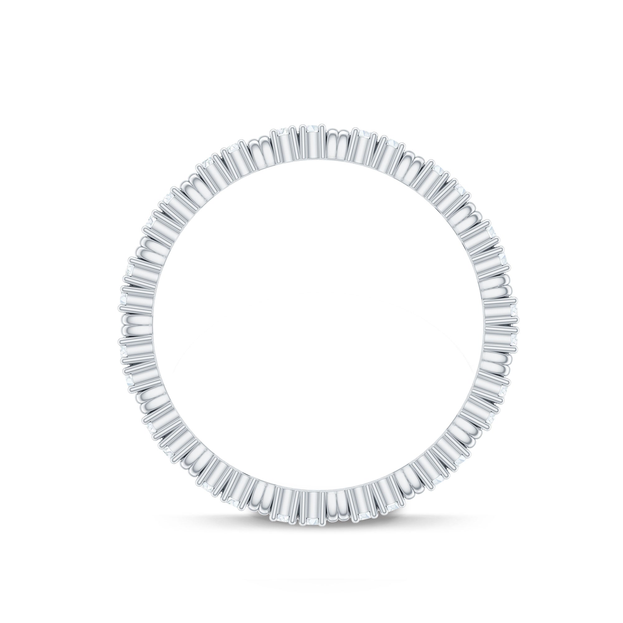 Minimalist Stackable Eternity Ring with Moissanite