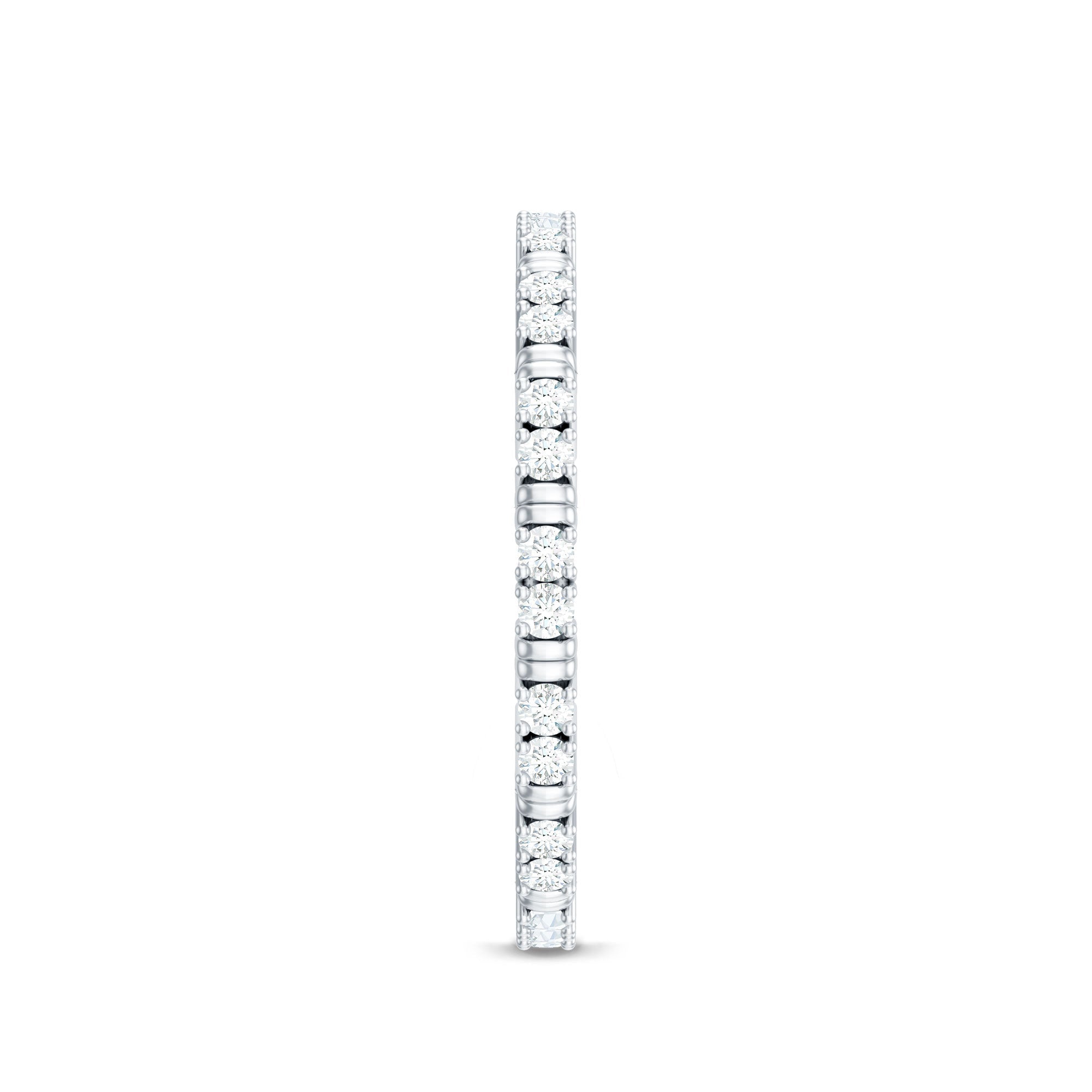 Minimalist Stackable Eternity Ring with Moissanite