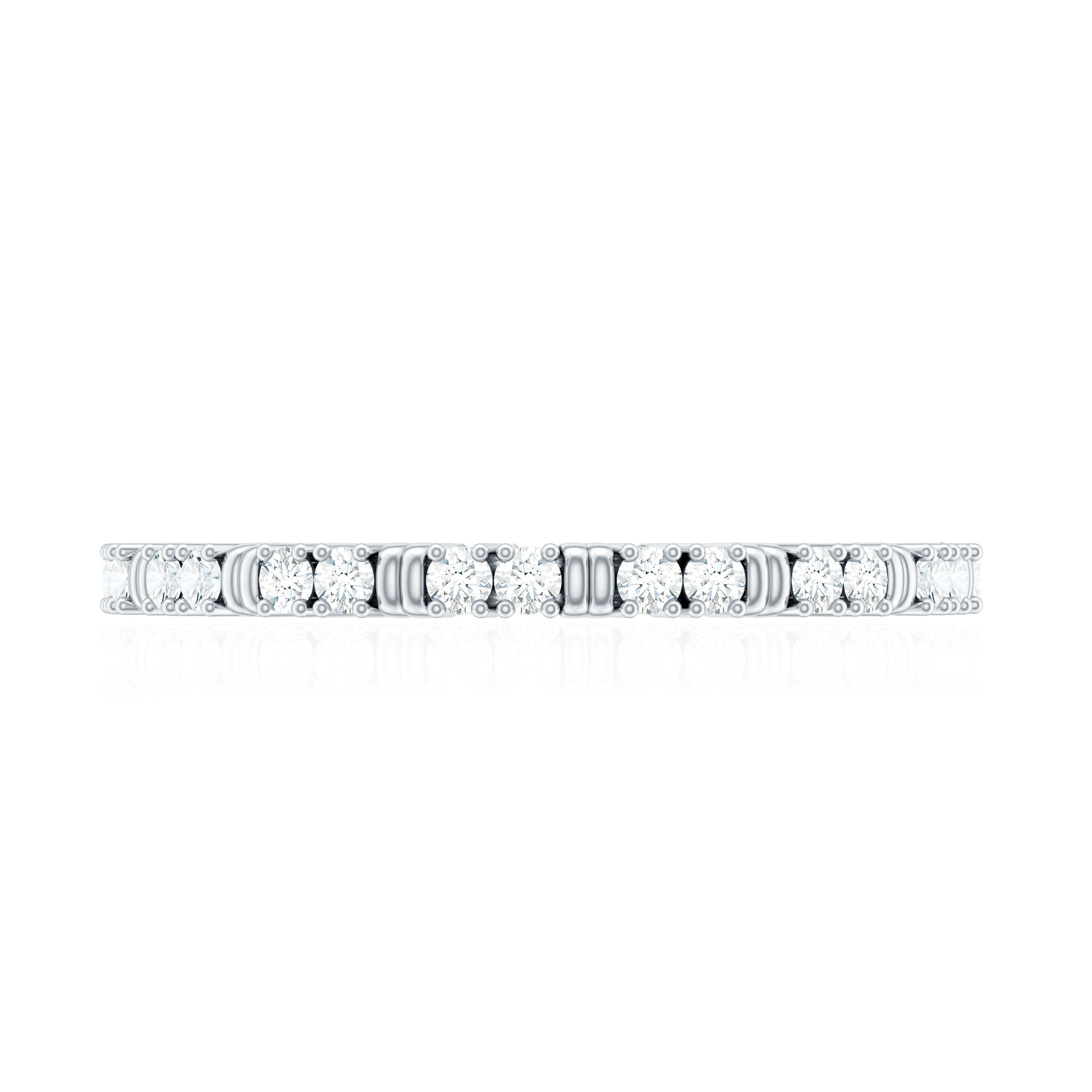 Minimalist Stackable Eternity Ring with Moissanite