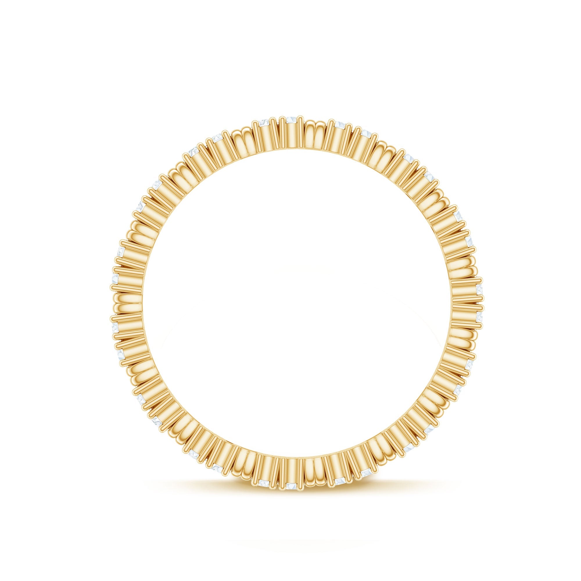 Minimalist Stackable Eternity Ring with Moissanite