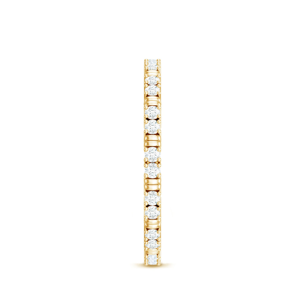 Minimalist Stackable Eternity Ring with Moissanite
