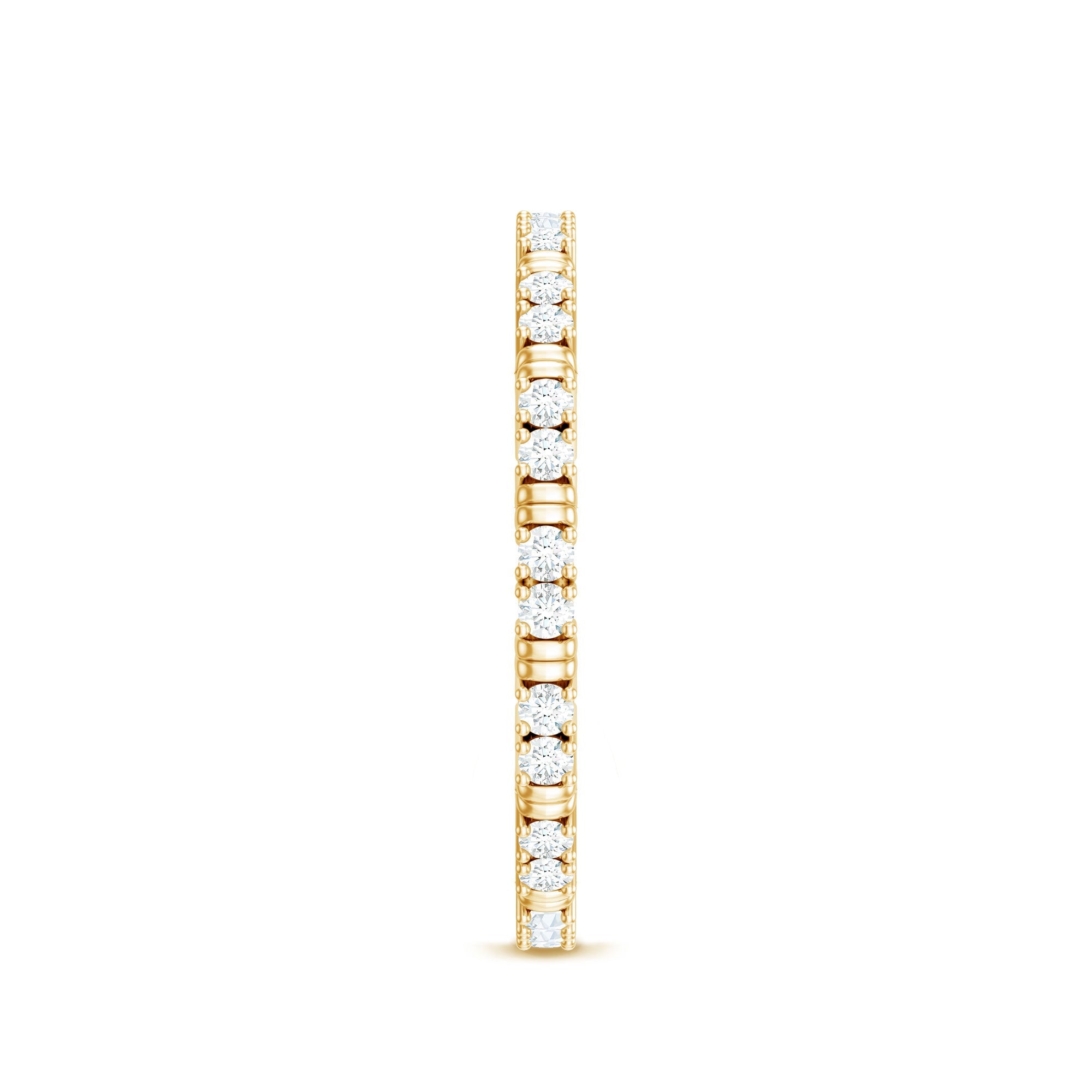 Minimalist Stackable Eternity Ring with Moissanite
