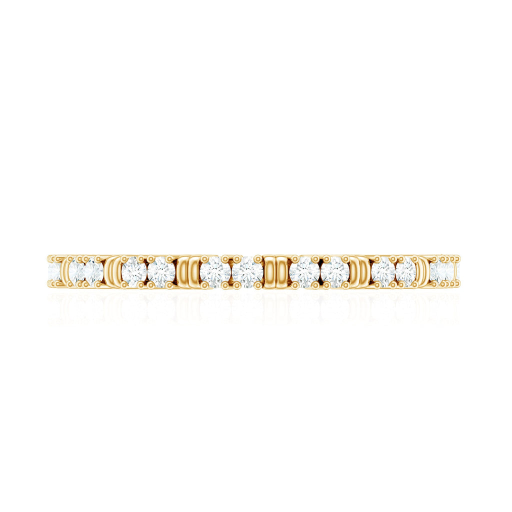 Minimalist Stackable Eternity Ring with Moissanite