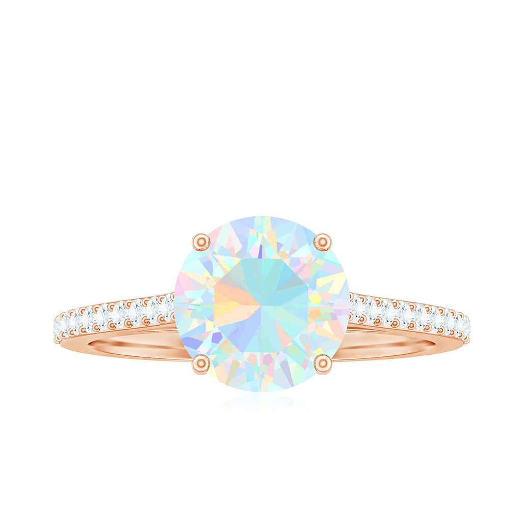 2 Carat Ethiopian Opal Diamond Engagement Ring with Certificate