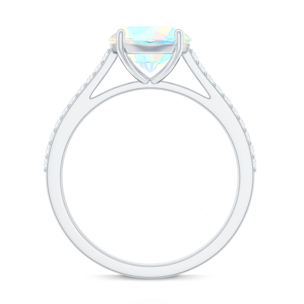 2 Carat Ethiopian Opal Diamond Engagement Ring with Certificate