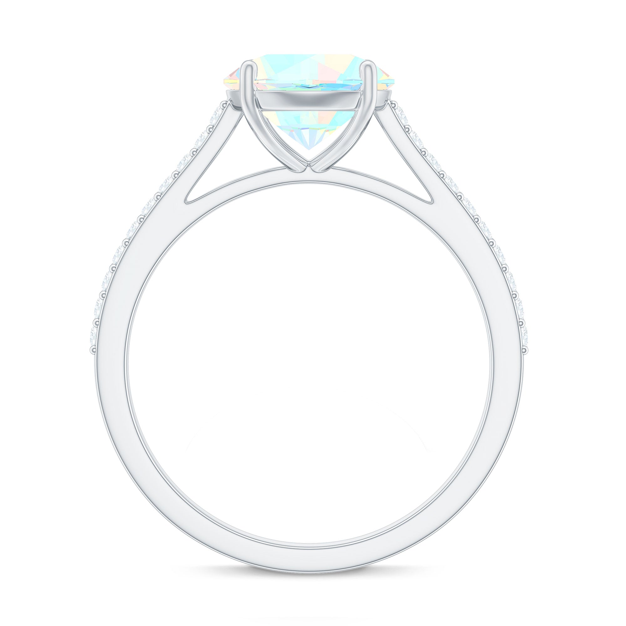 2 Carat Ethiopian Opal Diamond Engagement Ring with Certificate