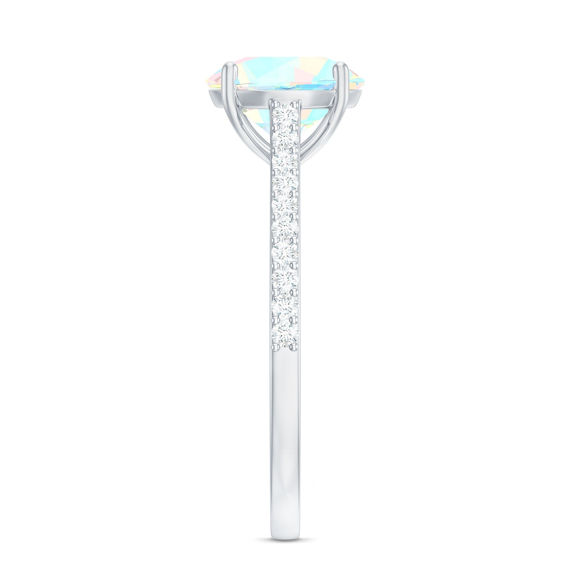 2 Carat Ethiopian Opal Diamond Engagement Ring with Certificate