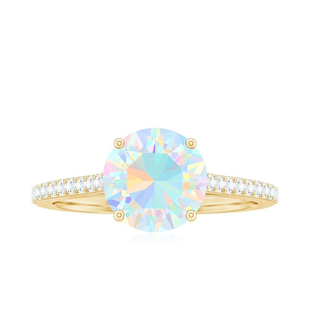 2 Carat Ethiopian Opal Diamond Engagement Ring with Certificate
