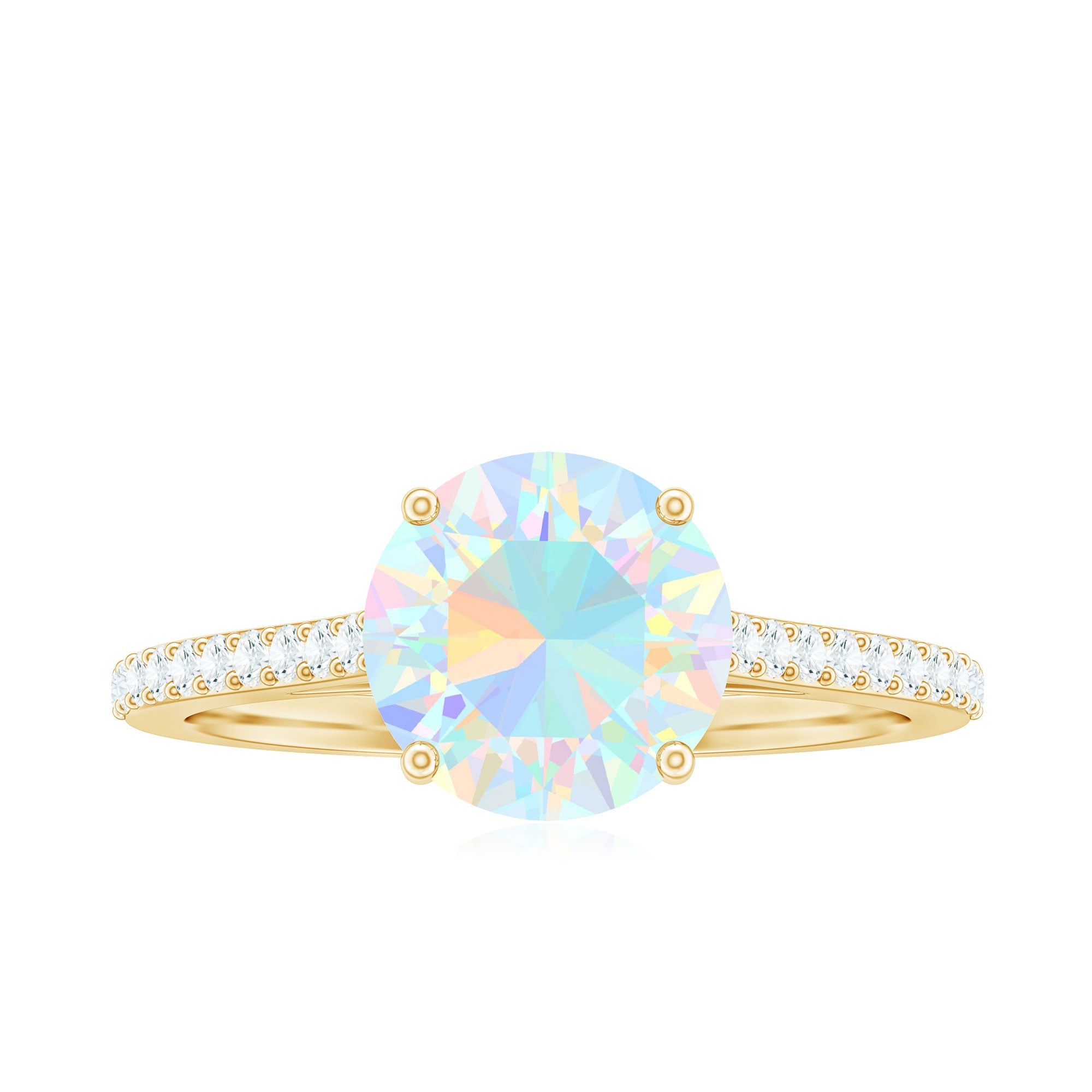 2 Carat Ethiopian Opal Diamond Engagement Ring with Certificate