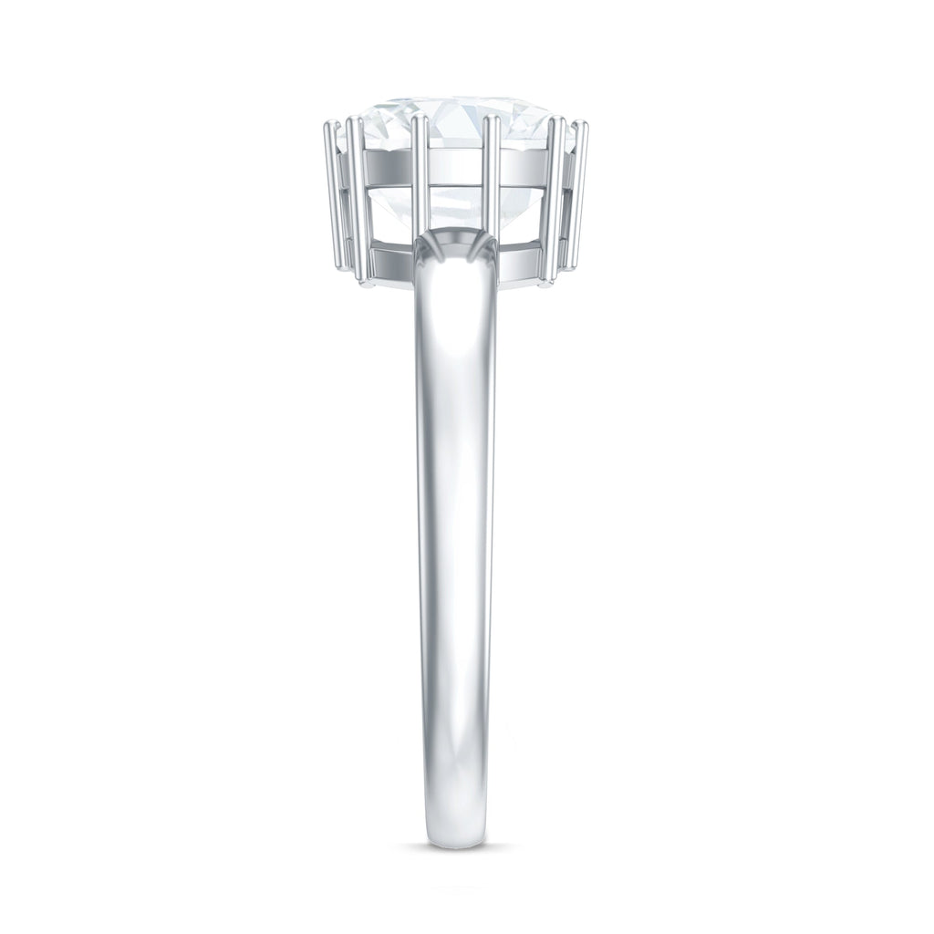 Moissanite Engagement Ring – 8 MM Cushion Cut Solitaire With Prong Setting