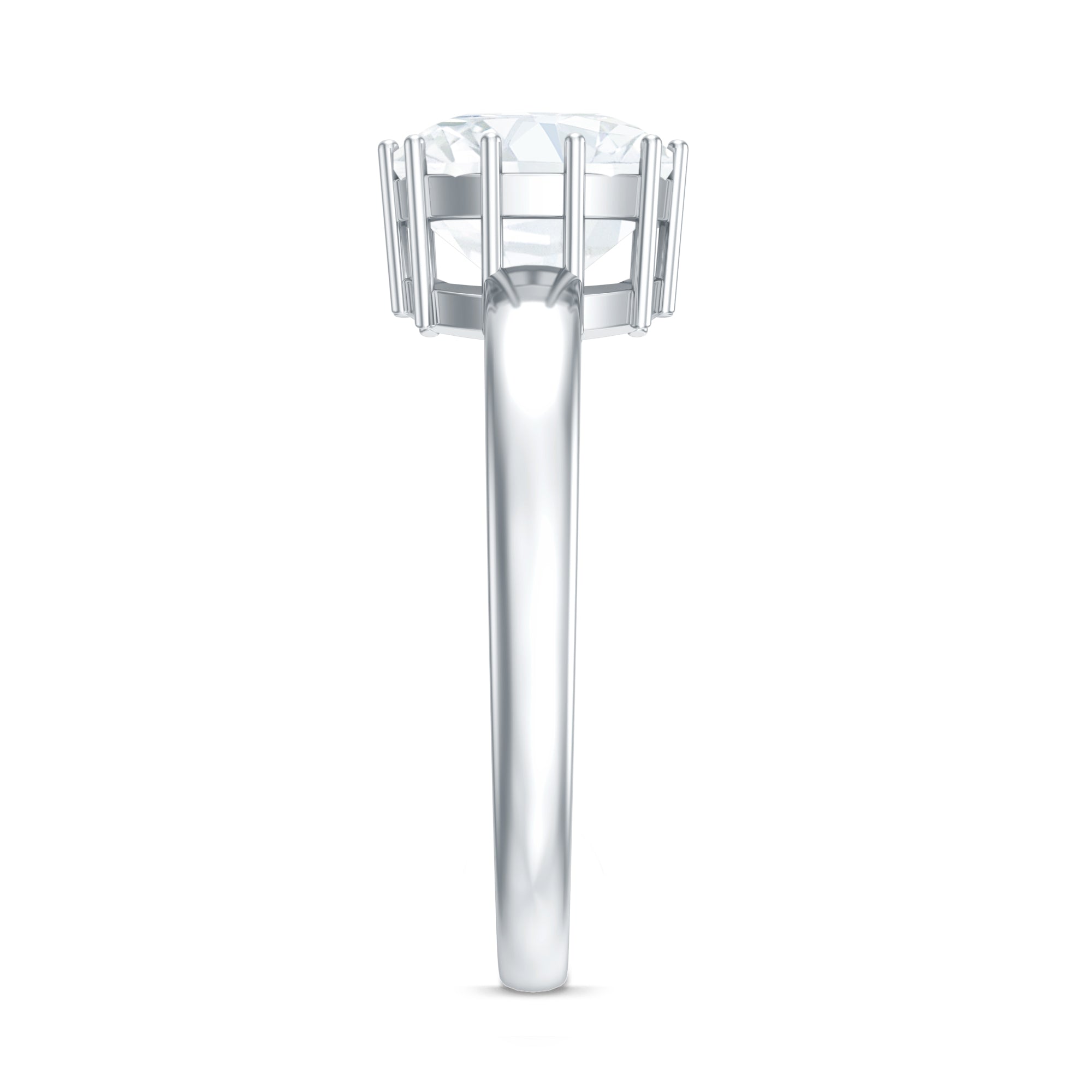 Moissanite Engagement Ring – 8 MM Cushion Cut Solitaire With Prong Setting