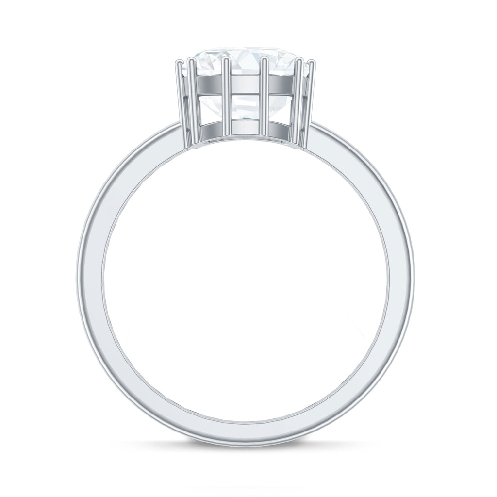 Moissanite Engagement Ring – 8 MM Cushion Cut Solitaire With Prong Setting