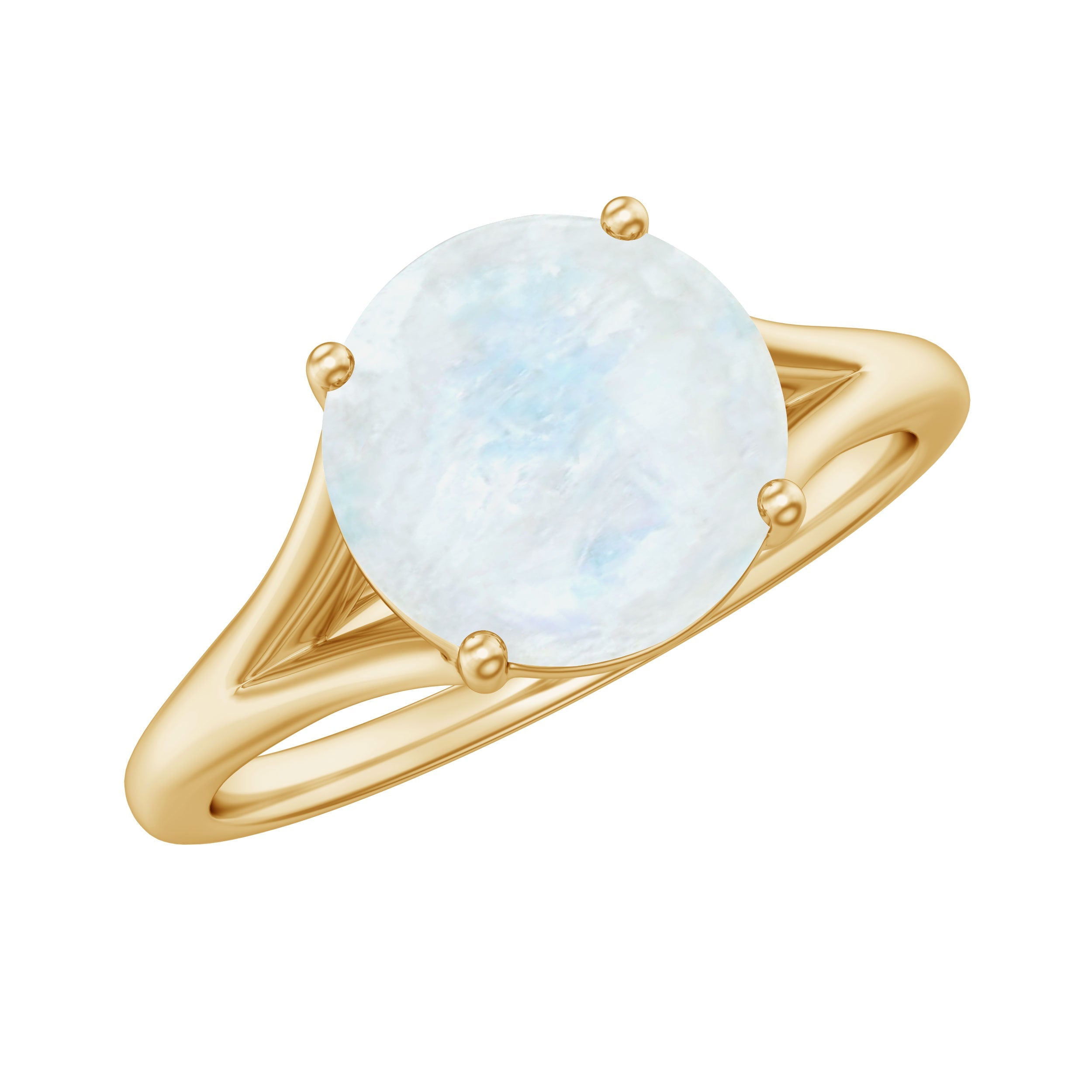 Moonstone Solitaire Ring – 0.8 Carat Natural Moonstone With Surprise Diamond Gold