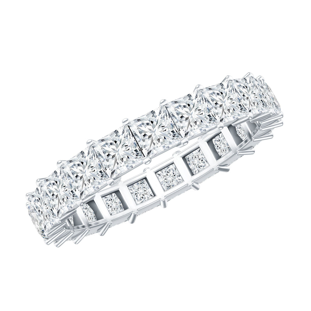 Princess Cut Certified Moissanite Full Eternity Ring