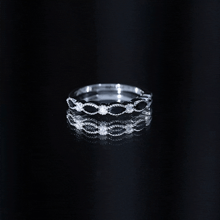 Natural Marquise Cut Black Onyx Half Eternity Band
