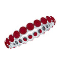 Ruby Eternity Ring – 3MM Full Eternity Band with AAA Quality Rubies
