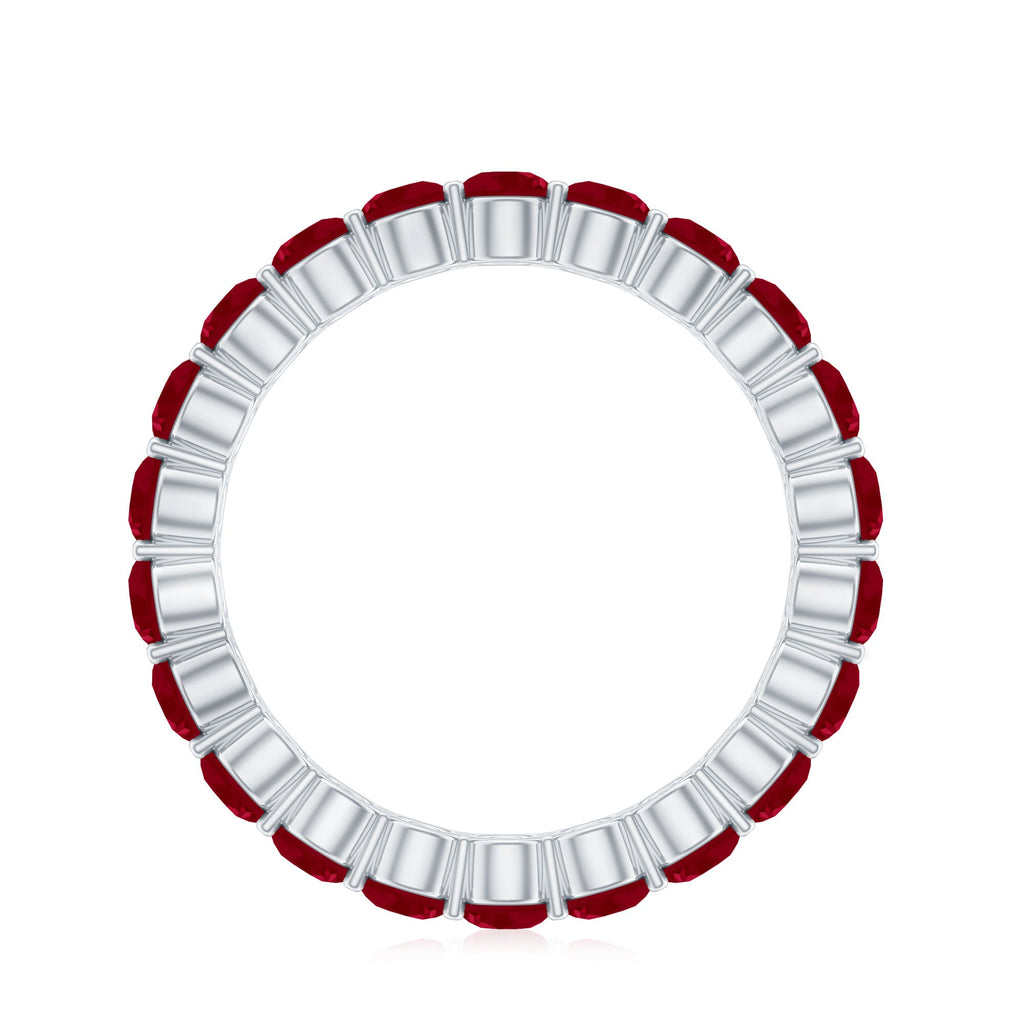 Ruby Eternity Ring – 3MM Full Eternity Band with AAA Quality Rubies
