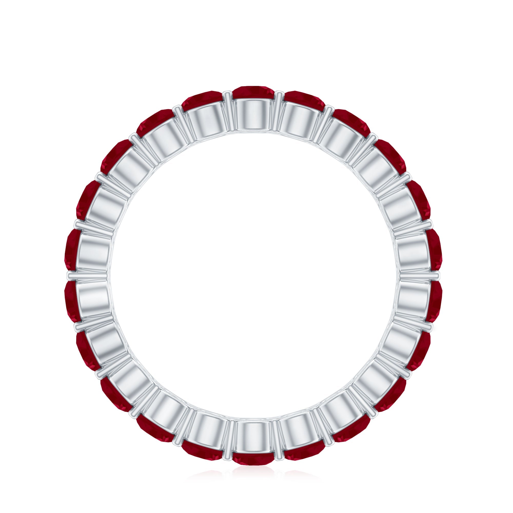 Ruby Eternity Ring – 3MM Full Eternity Band with AAA Quality Rubies