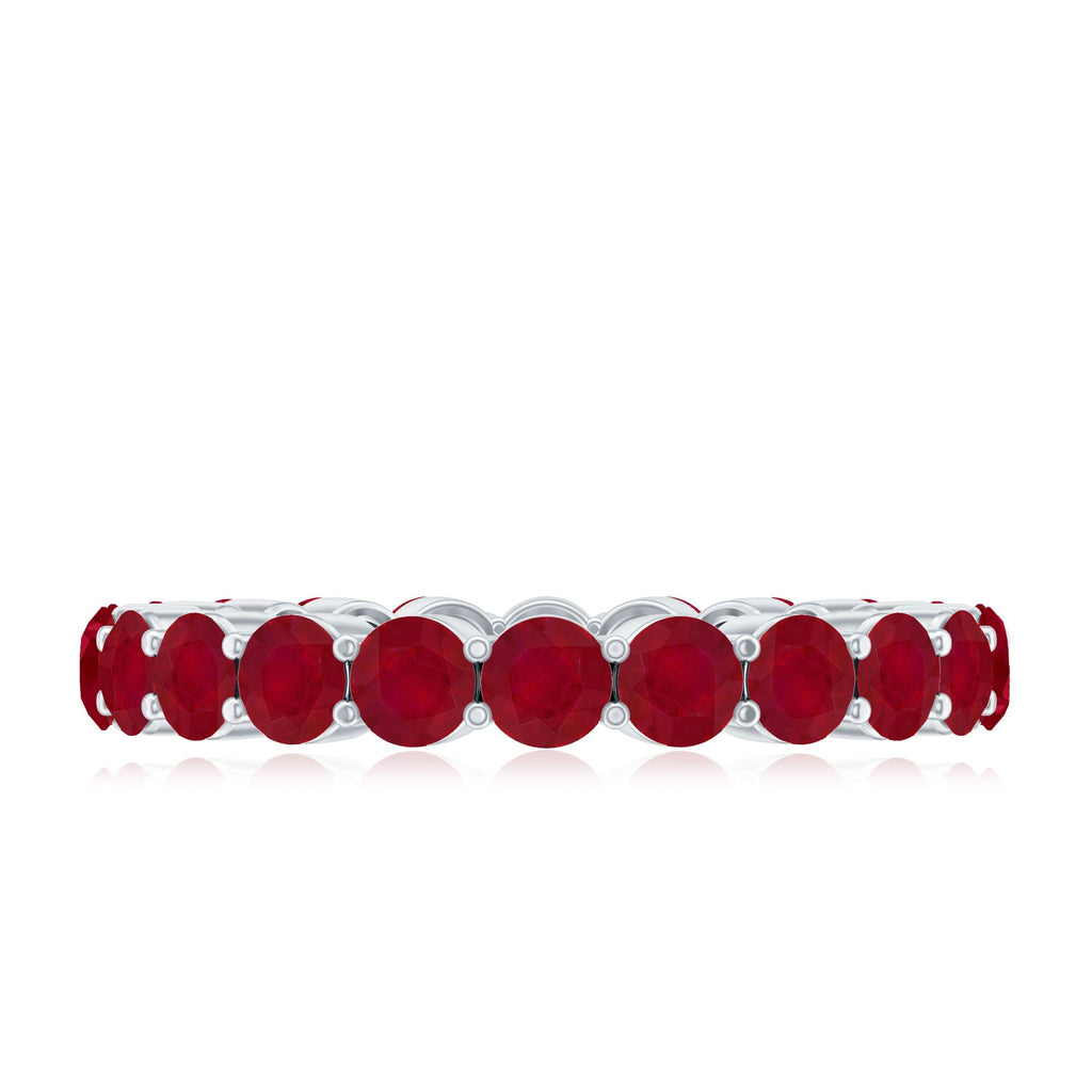 Ruby Eternity Ring – 3MM Full Eternity Band with AAA Quality Rubies