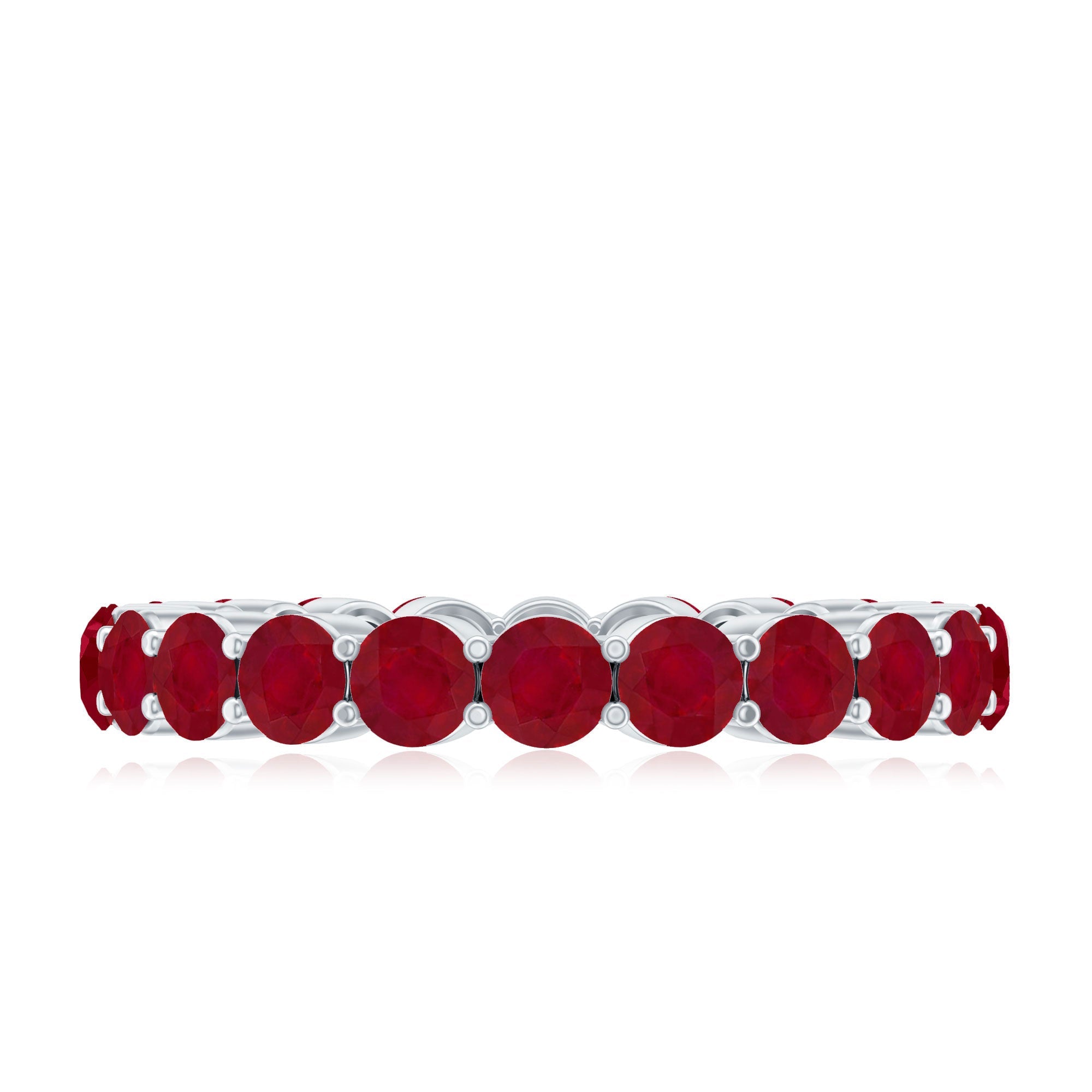 Ruby Eternity Ring – 3MM Full Eternity Band with AAA Quality Rubies