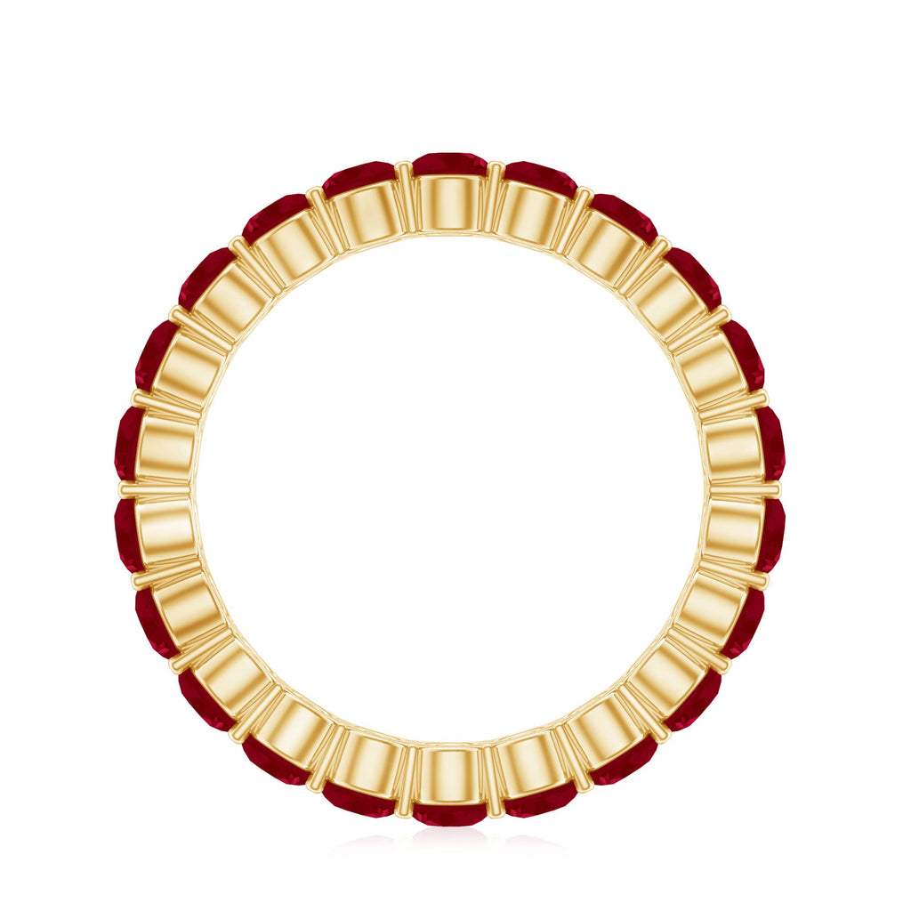 Ruby Eternity Ring – 3MM Full Eternity Band with AAA Quality Rubies