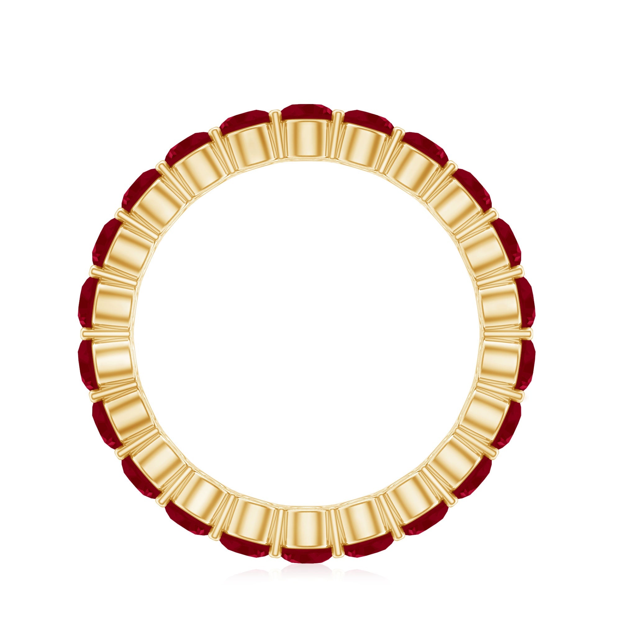 Ruby Eternity Ring – 3MM Full Eternity Band with AAA Quality Rubies