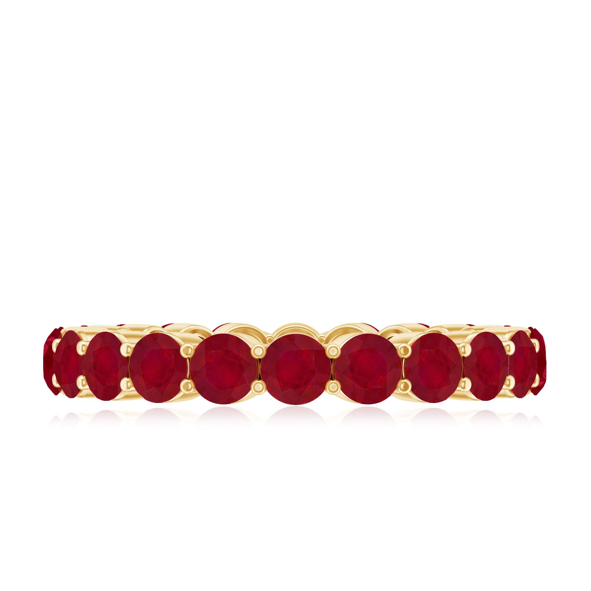 Ruby Eternity Ring – 3MM Full Eternity Band with AAA Quality Rubies