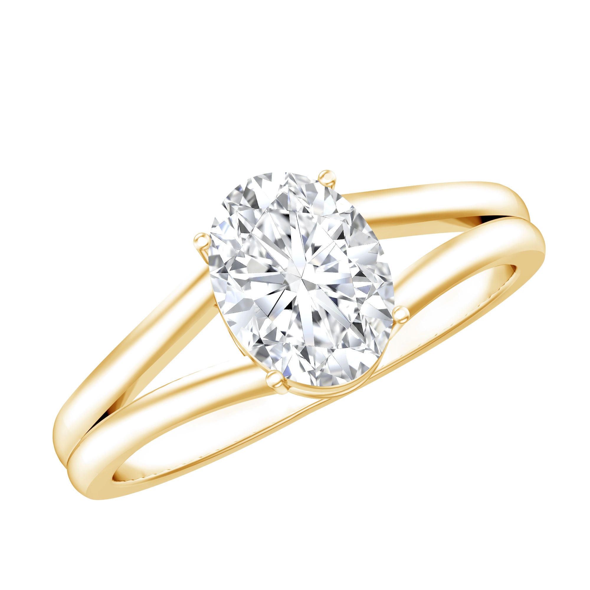 Oval Moissanite Engagement Ring – 1 Carat Solitaire With Certificate