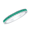 Princess Cut Emerald Ring – Lab Grown Emerald Eternity Band | AAA Quality Green Gemstone