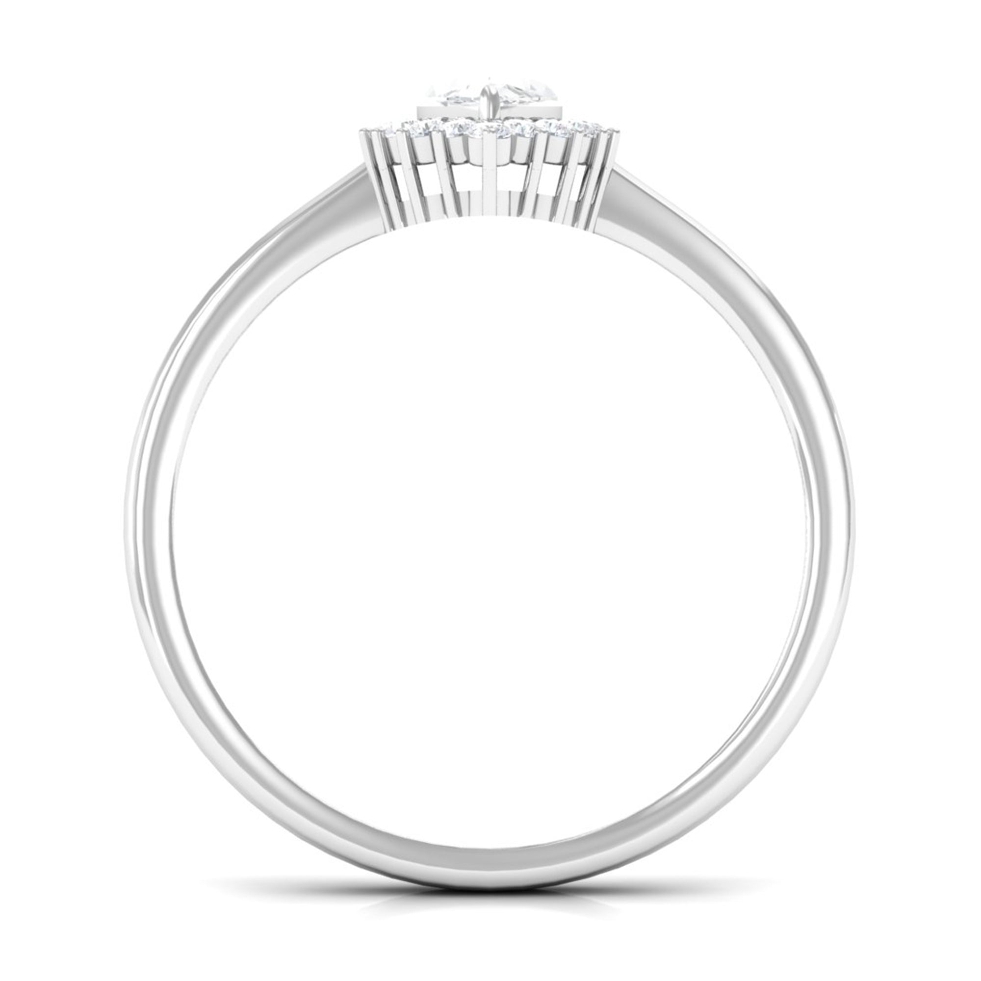 Moissanite Engagement Ring - Marquise Cut Halo With D Color VS1 Clarity Stone